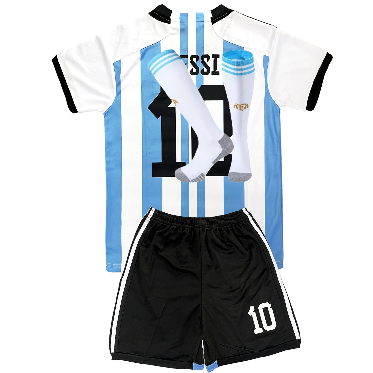 Boys Girls Kids  Soccer Jersey Number 10 Printed